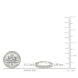 0.20 Carat (ctw) 14K White Gold Round Diamond Anniversary Wedding Band Stackable Ring 1/5 CT