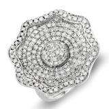 2.15 Carat (ctw) 14k White Gold Round Diamond Ladies Cocktail Right Hand