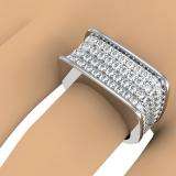3.50 Carat (ctw) 14k White Gold Round Hip Hop Diamond Mens Ring