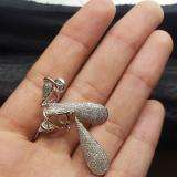 1.25 Carat (ctw) 14k White Gold Round Diamond Ladies Dangling Drop Earrings