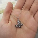 0.95 Carat (ctw) 14K White Gold Round Champagne White Diamond Pendant