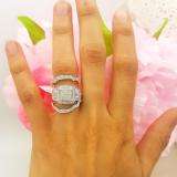 1.80 Carat (ctw) 14k Yellow Gold Princess Round & Baguette Diamond Ladies Bridal Engagement Ring Three Piece Set