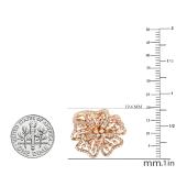 0.75 Carat (ctw) 14K Rose Gold Round Diamond Ladies Cocktail Ring 3/4 CT