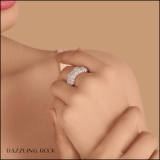 0.60 Carat (ctw) 14k Rose Gold Round Diamond Ladies Cocktail Right Hand