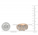 0.60 Carat (ctw) 14k Rose Gold Round Diamond Ladies Cocktail Right Hand