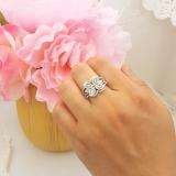 1.00 Carat (ctw) 14k White Gold Round Diamond Ladies Cocktail Right Hand Ring