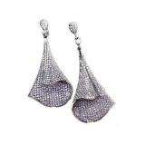 2.00 Carat (ctw) 14k White Gold Round Diamond Ladies Dangling Drop Earrings