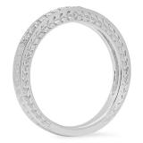 0.25 Carat (ctw) 10K White Gold Round White Diamond Anniversary Wedding Band Stackable Ring 1/4 CT