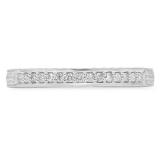 0.25 Carat (ctw) 10K White Gold Round White Diamond Anniversary Wedding Band Stackable Ring 1/4 CT