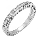 0.25 Carat (ctw) 10K White Gold Round Blue Diamond Anniversary Wedding Band Stackable Ring 1/4 CT
