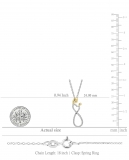 0.10 Carat (ctw) Sterling Silver Round Diamond Mothers Day Special Mom Child Ladies Pendant 1/10 CT