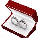 1.00 Carat (ctw) 14k White Gold Round Diamond Ladies Bridal Semi Mount Ring Set (No Center Stone)