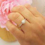 0.40 Carat (ctw) 14k White Gold Round Diamond Ladies Halo Style Engagement Bridal Ring  2/5 CT