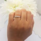 0.35 Carat (ctw) 14k White Gold Round Diamond Ladies 3 stone Engagement Bridal Ring