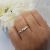 0.35 Carat (ctw) 14k White Gold Round Diamond Ladies 3 stone Engagement Bridal Ring