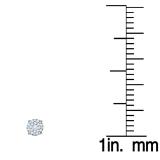 0.50 Carat (ctw) 10K White Gold Round Cut Diamond Round Shape Cluster Earrings  Look of 1 CT each 1/2 CT