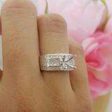 0.45 Carat (ctw) 14k White Gold Round Diamond Ladies Bridal Semi Mount Engagement Ring Set (No Center Stone)