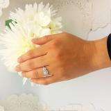 0.65 Carat (ctw) 14k White Gold Brilliant Round Diamond Ladies 3 stone Bridal Engagement Ring