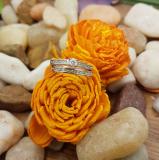 0.55 Carat (ctw) 10K White Gold Round Diamond Ladies Bridal Engagement Ring Set