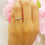 0.25 Carat (ctw) 14k Rose Gold Round Diamond Ladies 3 Stone Engagement Promise Ring 1/4 CT