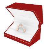 0.40 Carat (ctw) 14k Rose Gold Round Cut Diamond Ladies Engagement Bridal Halo Ring