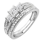 3.00 Carat (ctw) 14K Yellow Gold Round White Diamond Ladies Huggies Hoop Earrings 1 CT