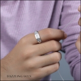 0.25 Carat (ctw) 14K White Gold Round White Real Diamond Men's Wedding Anniversary Band 1/4 CT