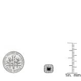 0.50 Carat (ctw) Sterling Silver Ladies Round Black and White Diamond Stud Earrings