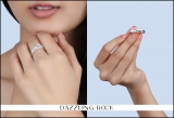 0.50 Carat (ctw) Sterling Silver Round White Diamond Engagement Bridal Ring Set Matching Anniversary Band