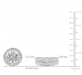 0.50 Carat (ctw) Sterling Silver Round White Diamond Engagement Bridal Ring Set Matching Anniversary Band