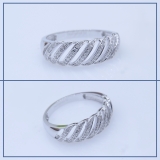 0.30 Carat (ctw) Sterling Silver Round Diamond Ladies Cocktail Band Ring