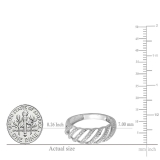 0.30 Carat (ctw) Sterling Silver Round Diamond Ladies Cocktail Band Ring