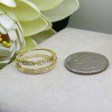 0.25 Carat (ctw) 14K Yellow Gold Round Diamond Ladies Anniversary Wedding Band Guard Double Ring 1/4 CT