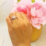 0.80 Carat (ctw) 14K White Gold Round Diamond Ladies Bridal Halo Style Engagement Ring 3/4 CT