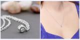 0.05 Carat (ctw) 18k White Gold Round Diamond Bezel Solitaire Small Ladies Pendant 1/20 CT 18 INCH chain
