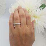 0.50 Carat (ctw) 10K White Gold Round Diamond Anniversary Wedding Band Guard Matching Ring 1/2 CT