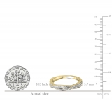 0.25 Carat (ctw) 10K Yellow Gold Round Diamond Anniversary Wedding Band Swirl Matching Ring 1/4 CT