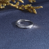 0.25 Carat (ctw) 10K White Gold Round Diamond Anniversary Wedding Band Swirl Matching Ring 1/4 CT