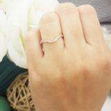 0.25 Carat (ctw) 14K Rose Gold Round Diamond Ladies Anniversary Wedding Stackable Contour Guard Band 1/4 CT