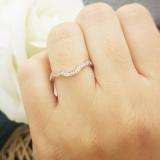 0.25 Carat (ctw) 14K Rose Gold Round Diamond Ladies Anniversary Wedding Stackable Contour Guard Band 1/4 CT