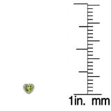 2.00 Carat (ctw) 10k White Gold Heart Shape Green Peridot Diamond Halo Stud Earrings