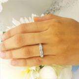 0.75 Carat (ctw) 14k White Gold Princess Diamond Ladies Anniversary Wedding Stackable Ring Band
