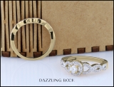 0.50 Carat (ctw) 14K Yellow Gold Round Diamond Ladies Halo Style Bridal Engagement Ring Matching Band Set 1/2 CT
