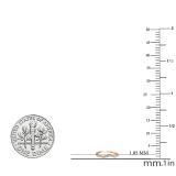 0.10 Carat (ctw) 10K Rose Gold Round Cut Diamond Ladies Anniversary Wedding Stackable Contour Guard Band 1/10 CT
