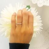 0.10 Carat (ctw) 10K Rose Gold Round Cut Diamond Ladies Anniversary Wedding Stackable Contour Guard Band 1/10 CT