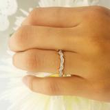 0.10 Carat (ctw) 10K Rose Gold Round Cut Diamond Ladies Anniversary Wedding Stackable Contour Guard Band 1/10 CT