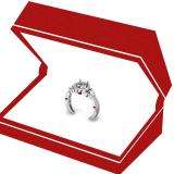 0.65 Carat (ctw) 14K White Gold Round & Pear Diamond Ladies Bridal Semi Mount Engagement Ring (No Center Stone)
