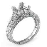 0.40 Carat (ctw) 14k White Gold Princess & Round Diamond Ladies Semi Mount Bridal Ring (No Center Stone)