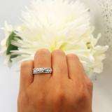 0.40 Carat (ctw) 14k White Gold Round Diamond Ladies Bridal Engagement Ring Set