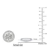0.33 Carat (ctw) 14k White Gold Princess & Round Diamond Ladies 3 Stone Bridal Engagement Ring